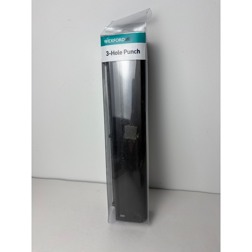Wexford Black 3 Hole Punch Office School Supplies Organizer New in Package‎